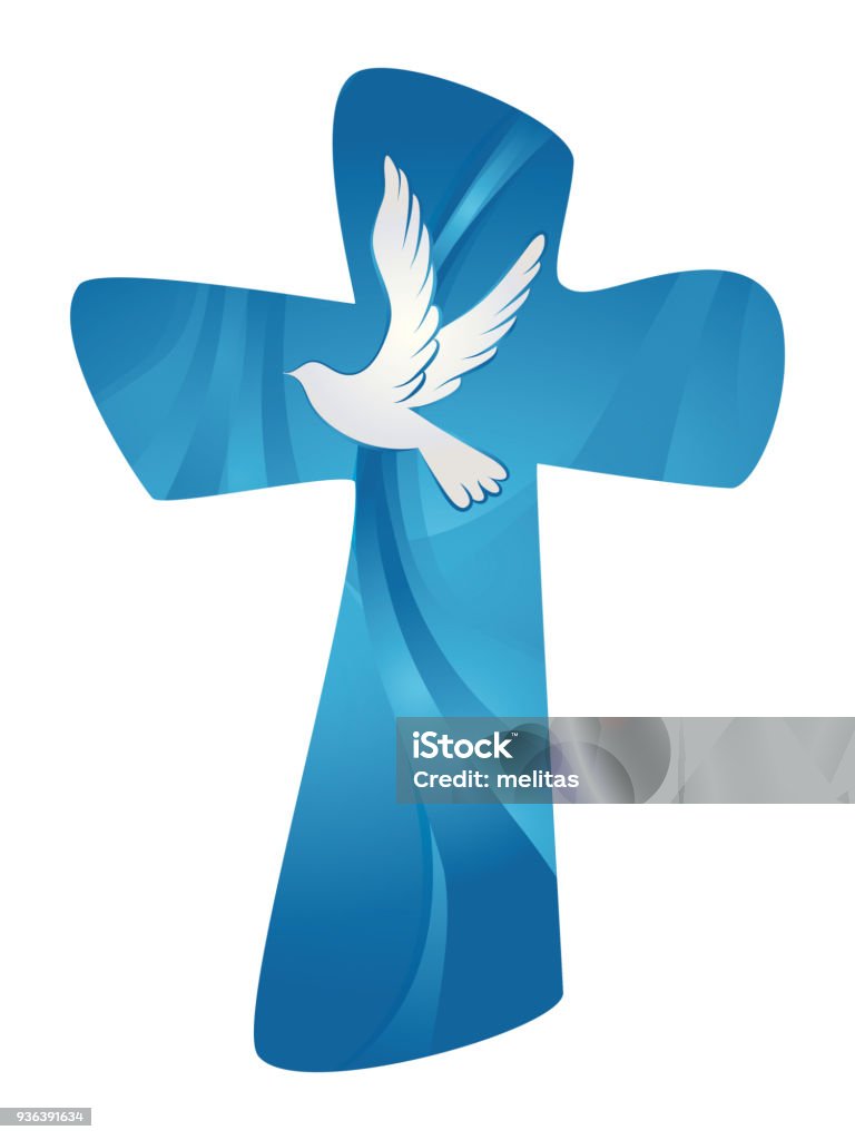 Vector Christian Cross Chúa Thánh Thần Trừu Tượng Với Chim Bồ Câu ...