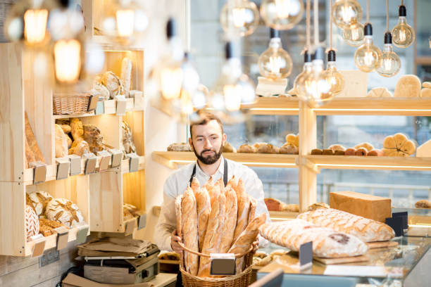 Seller in the bread store