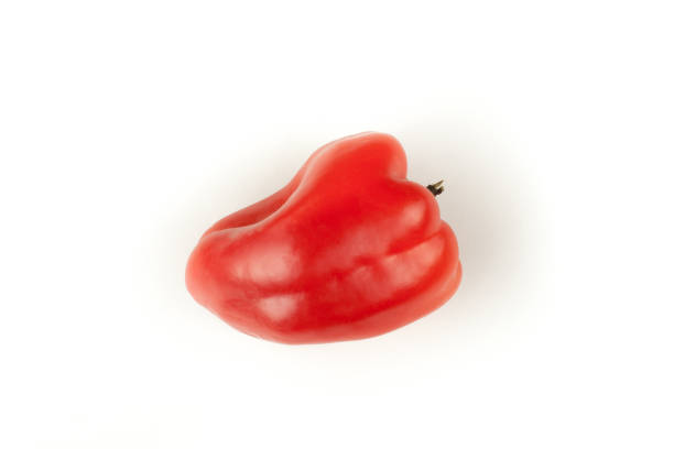 istock sweet red bell pepper bulgarian pepper on white background. Top view 936402388