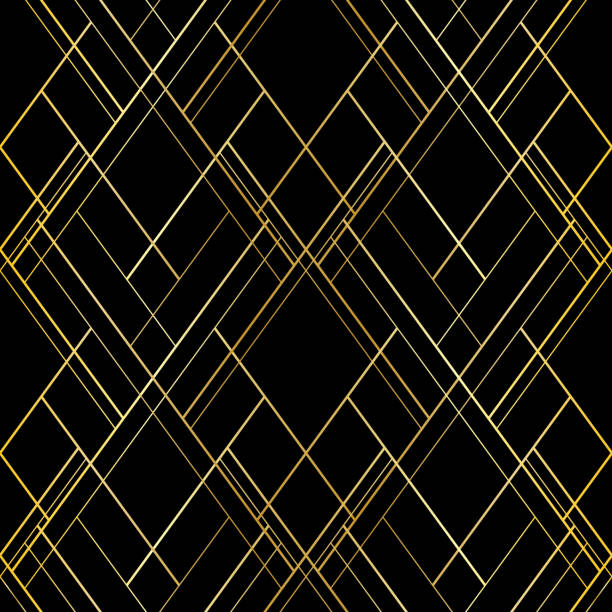 ilustrações de stock, clip art, desenhos animados e ícones de vector seamless pattern. luxury cross lines background - cross cross shape shiny gold