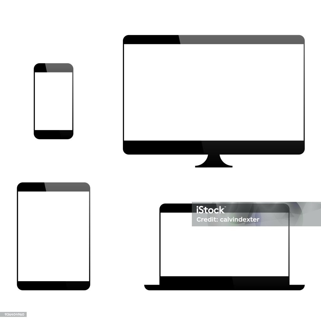 Electronic devices Vector illustration of a collection of modern electronic devices Business stock vector