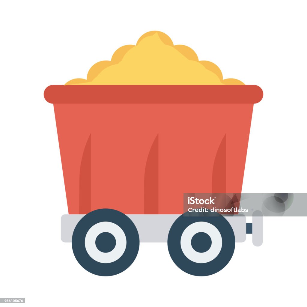 Mine Cart Stock Illustration - Download Image Now - Art, Backgrounds