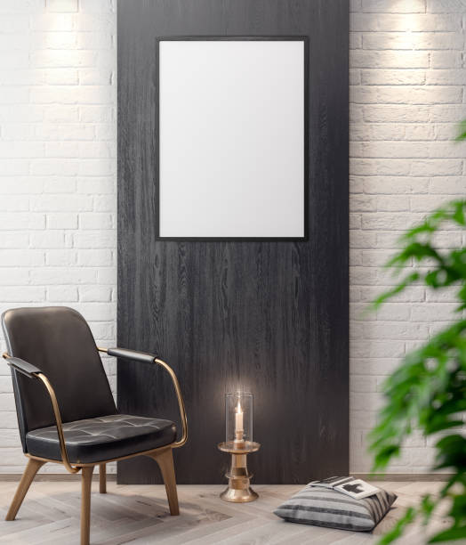 istock Mockup Poster in the interior, 3D illustration of a modern design 936405794