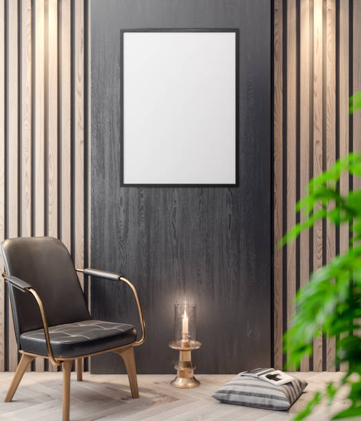 istock Mockup Poster in the interior, 3D illustration of a modern design 936405838