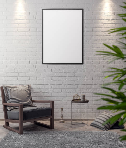 istock Mockup Poster in the interior, 3D illustration of a modern design 936406552