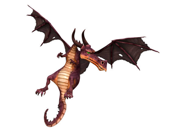istock 3D illustration fantasy dragon on white 936407420