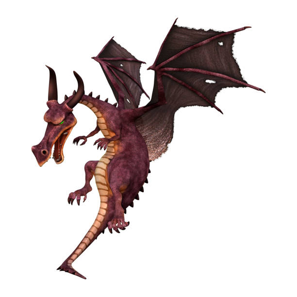 istock 3D illustration fantasy dragon on white 936407422