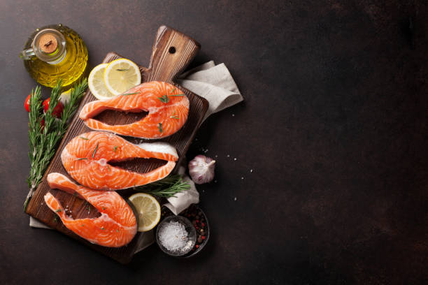 istock Raw salmon fish fillet 936407542