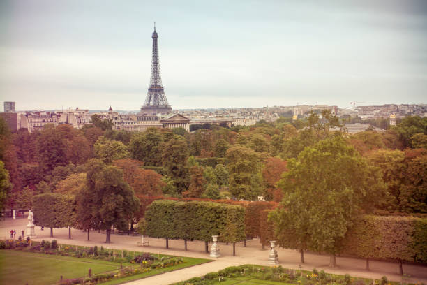 istock Aerial view of the Eiffel tower 936409282