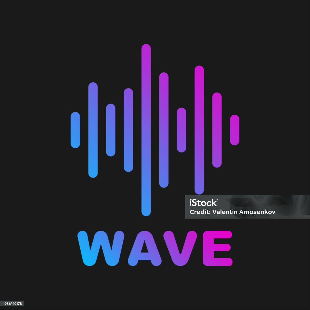 Vector sound wave. Logotype of sound and music wave. EPS 10 Vector sound wave. Logotype of sound and music wave Logo stock vector