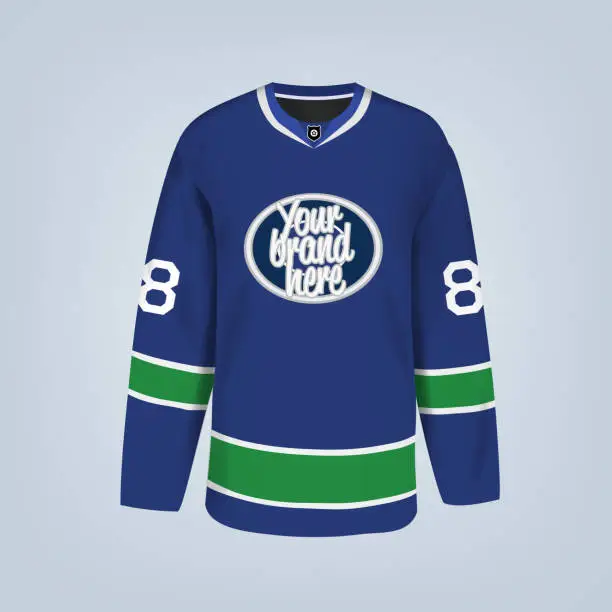 Vector illustration of Vector illustration of hockey team jersey template