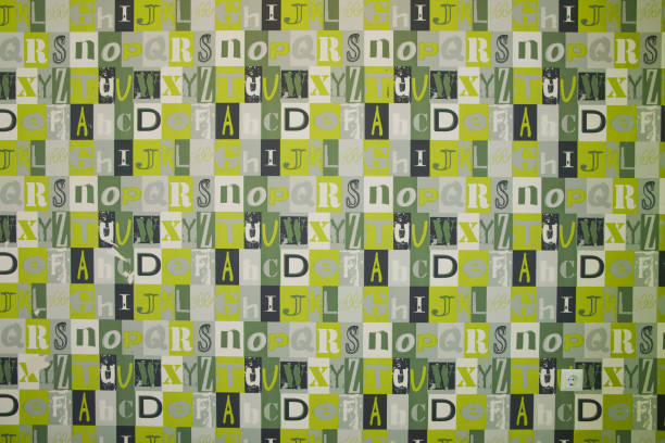 Conceptual image of tag cloud containing words related to food, sports, nutrition and healthy lifestyle in the shape of the sphere . Decorative seamless pattern with letters of the alphabet