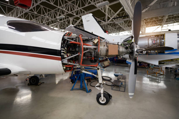 istock Aircraft in the hangar 936424972