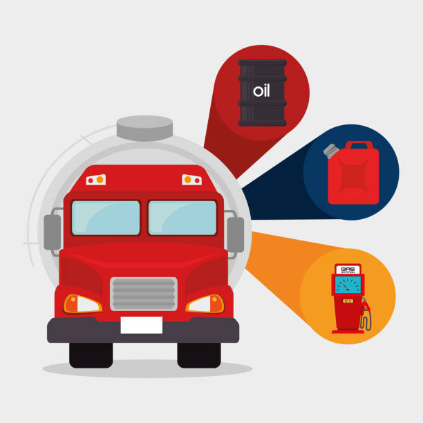 erdöl-industrie desig - gas fuel pump symbol metal stock-grafiken, -clipart, -cartoons und -symbole