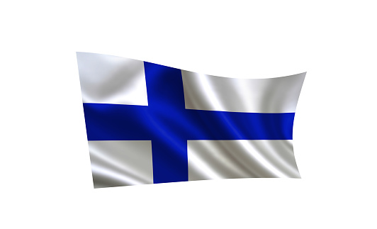 Finland flag.  A series of \