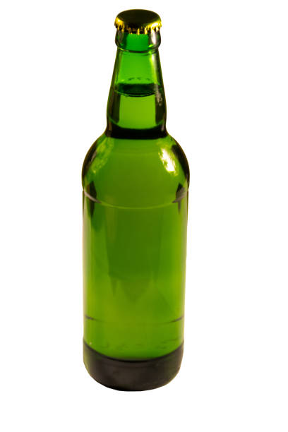 istock Green bottle of beer isolated on white background 936431408