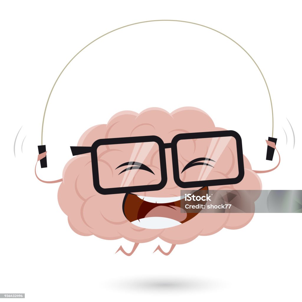 Brain Rope Jump Rope Jumping Brain Clipart Stock Illustration - Download Image Now ...