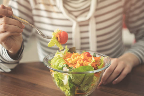 Salad diet healthy nutrition concept
