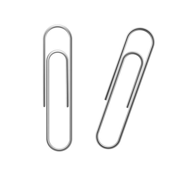 istock Paper clip vector. Realistic metal paper clip icon. Flat isolated vector illustration on a white background. 936438776