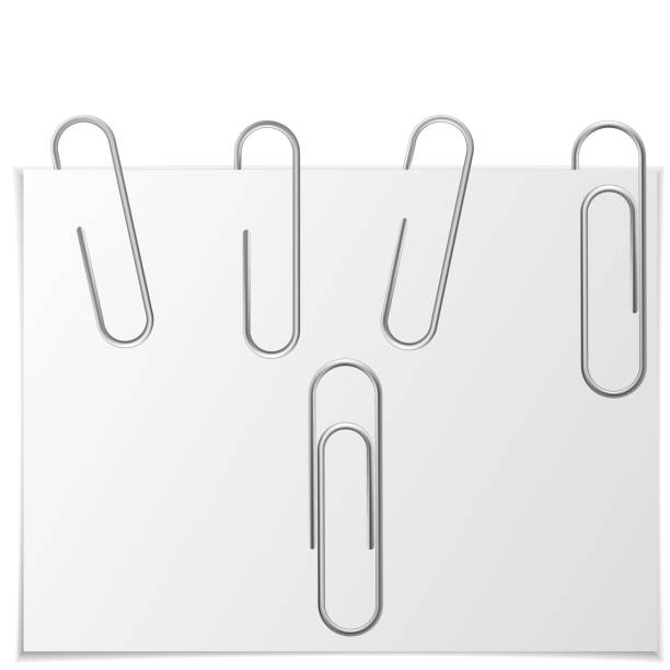 istock Paper clip vector. Realistic metal paper clip icon. Flat isolated vector illustration on a white background. 936439052