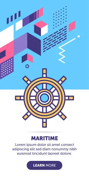 Vector illustration of Maritime Banner