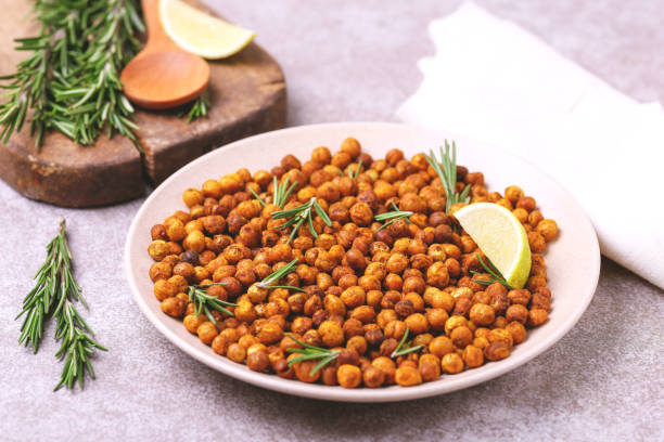 istock Indian cuisine. Roasted chickpeas with lime and rosemary 936441182