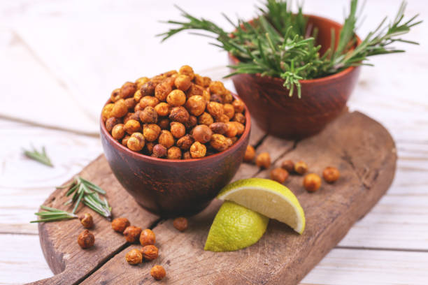 istock Indian cuisine. Roasted chickpeas with lime and rosemary 936442032