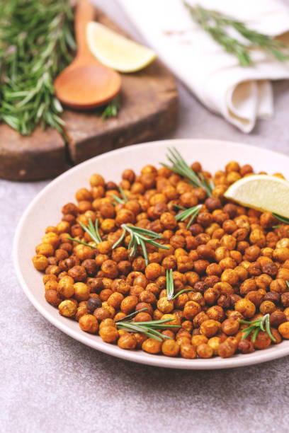 istock Indian cuisine. Roasted chickpeas with lime and rosemary 936442318