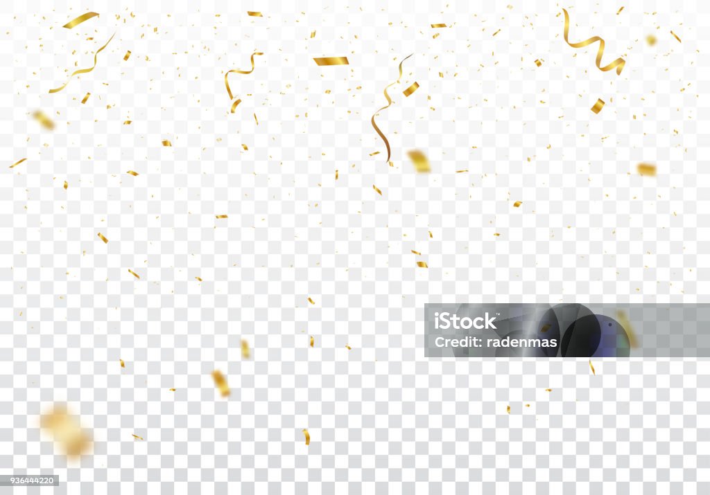 Gold confetti background, isolated on transparent background Vector Illustration of Gold confetti background, isolated on transparent background

eps10 Confetti stock vector