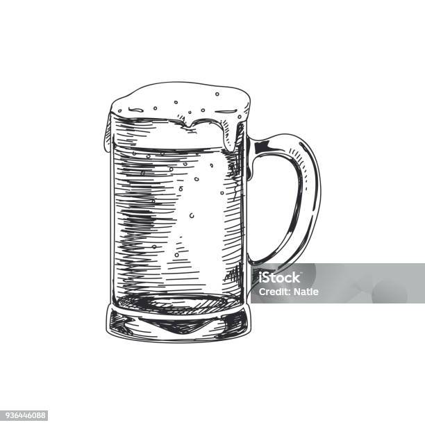 Schöne Vektor Handgezeichnete Abbildung Stock Vektor Art und mehr Bilder von Bier - Bier, Ale - Bier, Alkoholisches Getränk