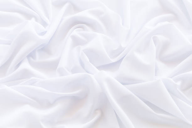 istock Abstract white drapery cloth, Pattern and detail grooved of white fabric for background and abstract 936446436