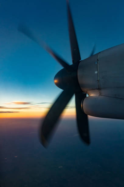 istock The aircraft's propeller is working on high angle shots 936456572