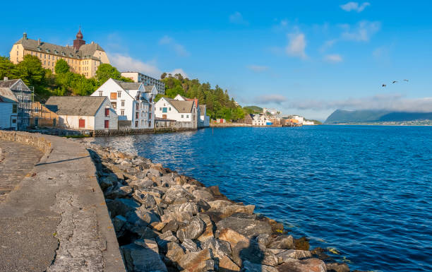 Alesund is a famous northern Norwegian city, where in the last century the marine and coastal industrial fisheries have been demonstarted a great development in Europe and Scandinavia