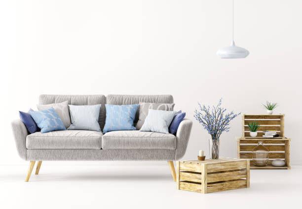 istock Interior of living room with sofa 3d rendering 936464788