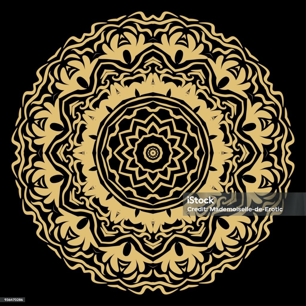 Therapy Pattern Vector Decorative Round Ornament Antistress Therapy Pattern Vector ...