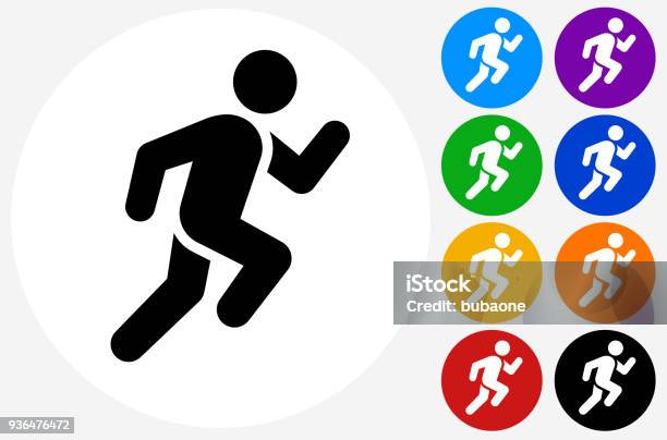 Man Running Icon Stock Illustration - Download Image Now - Running, Icon Symbol, Men