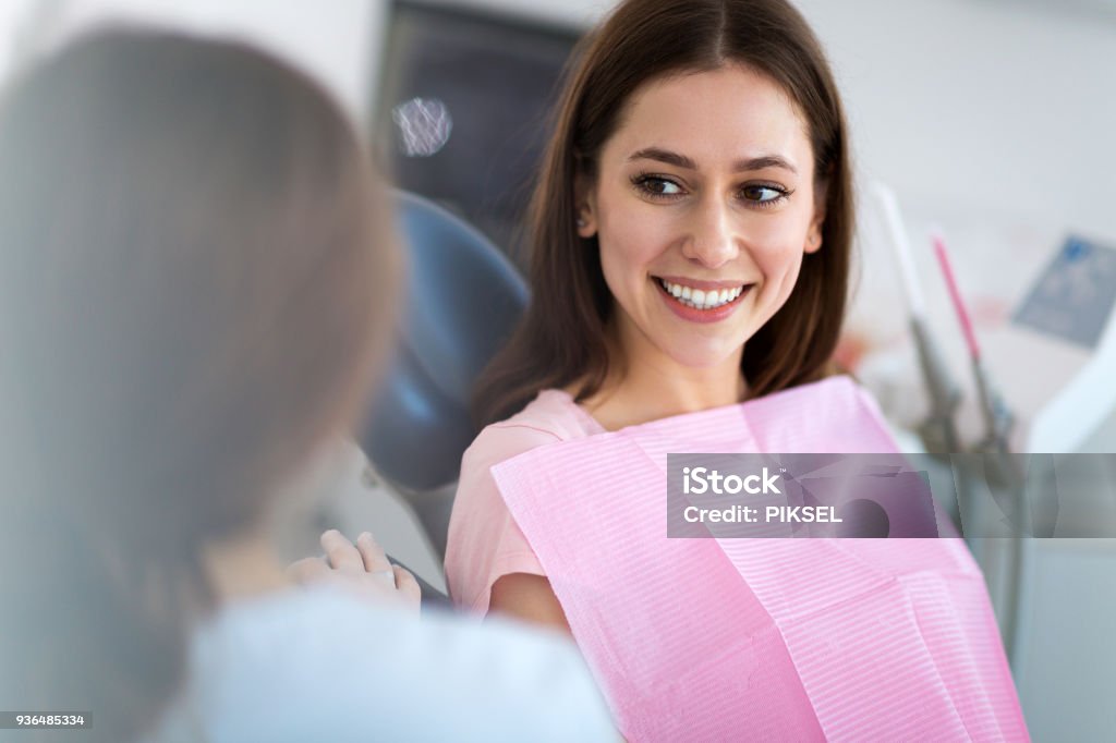 Dentist and patient in dentist office Dentist Stock Photo