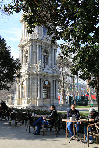 Cafe within the Dolmabahçe Palace in Istanbul, Turkey.