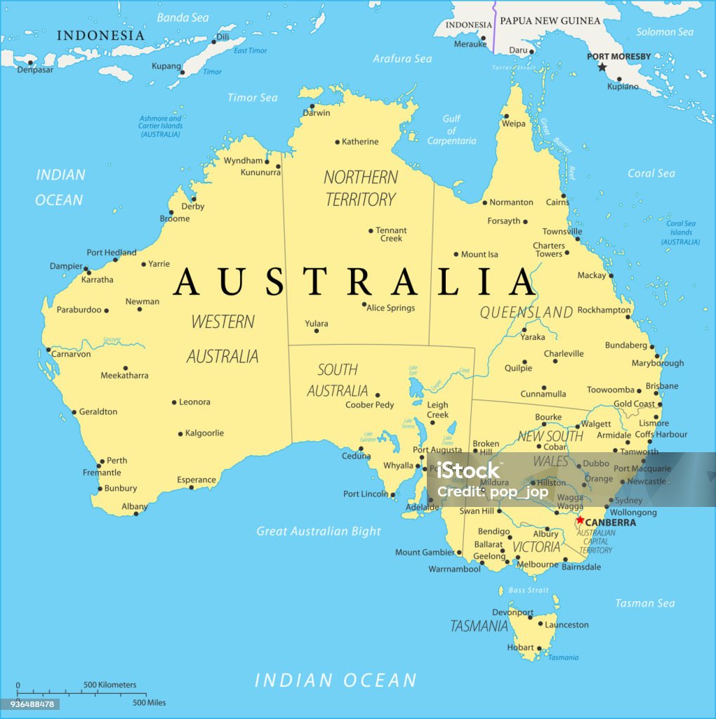 Kaart Van Australië Vector Stockvectorkunst En Meer Beelden Van Kaart -  Kaart, Australië, Queensland - Istock