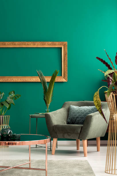 istock Armchair in green leaving room 936491280