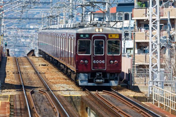 Hankyu railways at Ishibashi Station stock photo