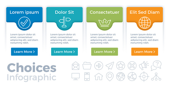 Choices infographic template concepts.