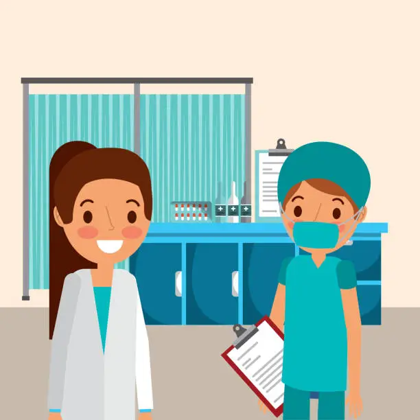 Vector illustration of people medical healthcare