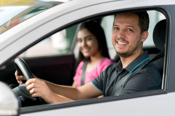 istock Happy couple on the road 936506326