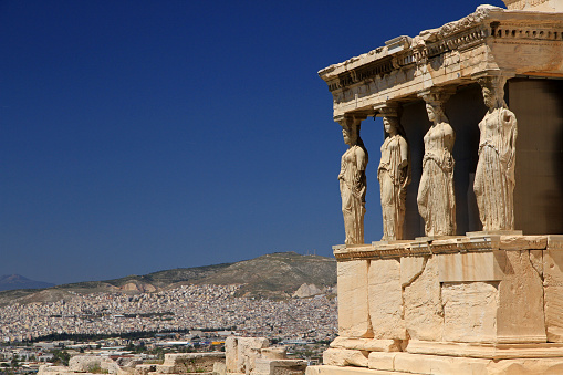 Ancient Statues in Greece. Women.