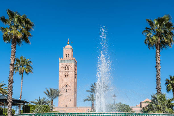 istock Koutoubia Mosque with fountain in Marrakesh, Morocco 936524846