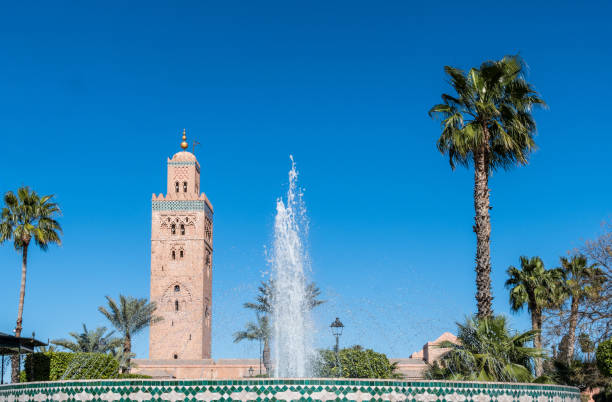 istock Koutoubia Mosque with fountain in Marrakesh, Morocco 936525098