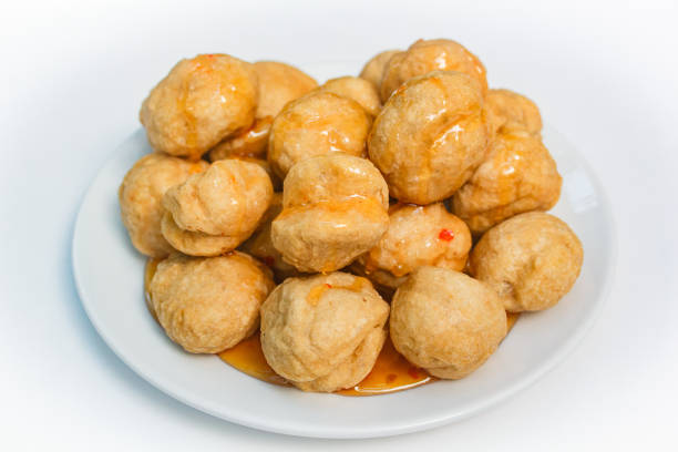 istock Fried fishballs and sweet sauce. 936527522