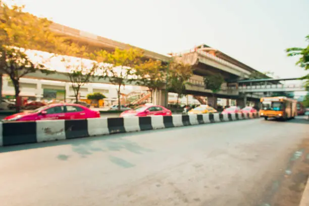 Photo of Abstract blurred traffic condition around Chatuchak park