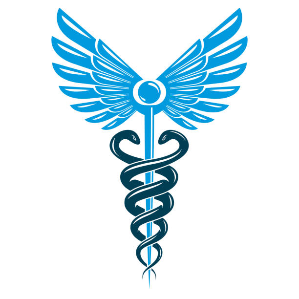 istock Caduceus symbol made using bird wings and poisonous snakes, healthcare conceptual vector illustration. 936538526